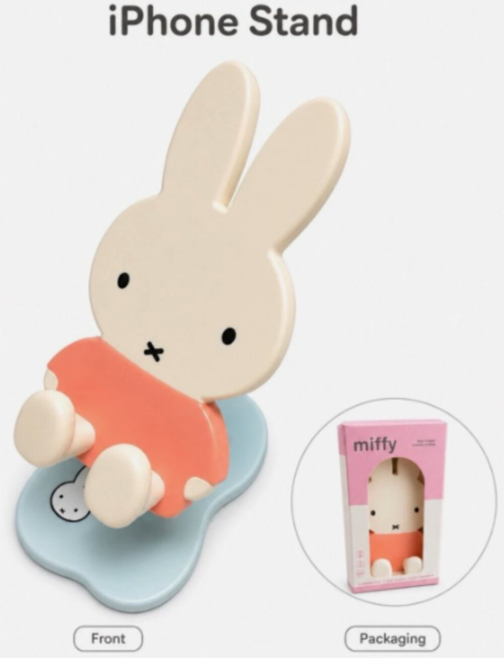 Pink Miffy Phone iPhone Ipad Holder Stand 3D Rabbit Blue Foldable Adjustable